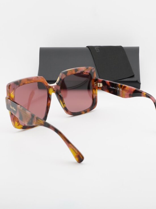 Max Mara ERNEST MM0088 55S Square Sunglasses - Havana / Bordeaux main image 6